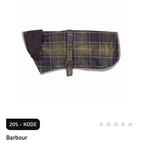 Barbour waterproof tartan dog coat