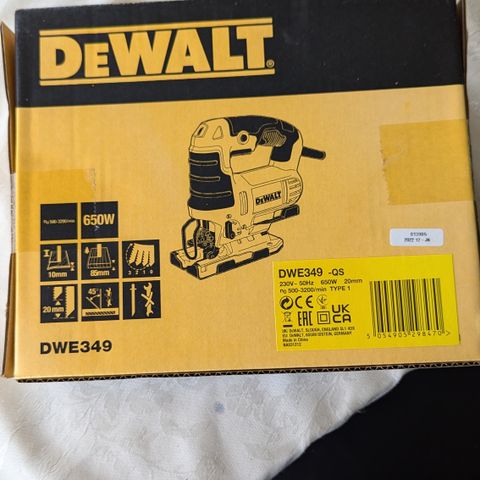 Ny Dewalt stikksag DWE349