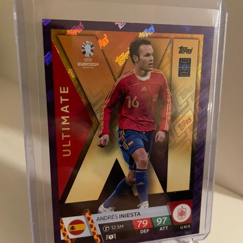 Andres Iniesta - Topps Euro 2024 Ultimate XI Purple