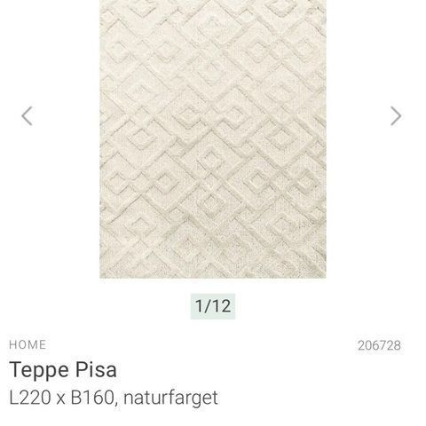 Beige teppe fra europris boho stor