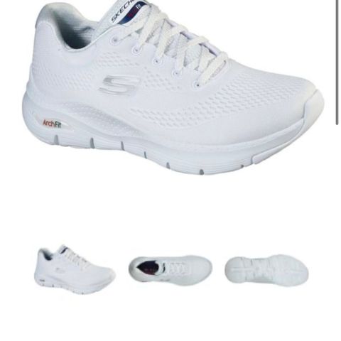 SKECHERS ARCH FIT - HVIT