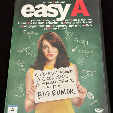 Easy A (DVD) Emma Stone / Norsk tekst