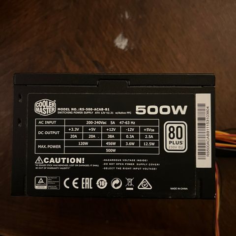 Cooler Master 500W (RS-500-ACAB-B1)