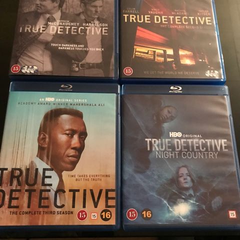 True detective, komplett sesong 1-4 på bluray