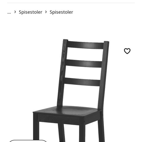 Svart ikea stol selges