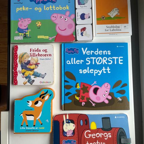 Bok til barn PEPPA GRIS PIG GEORGE FRIDA leker bøker lottobok