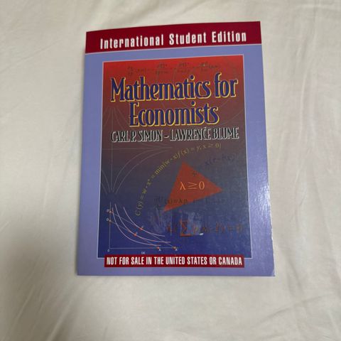 Mathematics for Economists