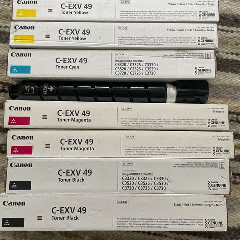 Canon toner C-EXV 49 sort cyan magenta yellow