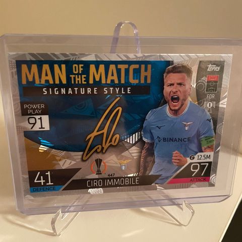 Ciro Immobile - Topps Man of the Match Signature Style