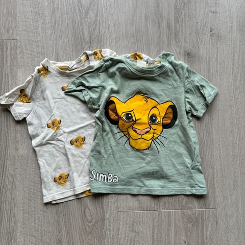 H&M Disney Løvenes konge t-skjorter 2 stk 80