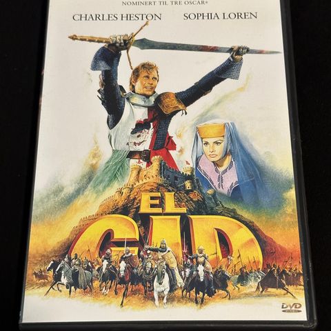 El Cid (DVD) Sophia Loren, 1961 / Norsk Tekst