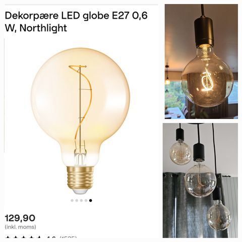 Led dekor lyspærer E27