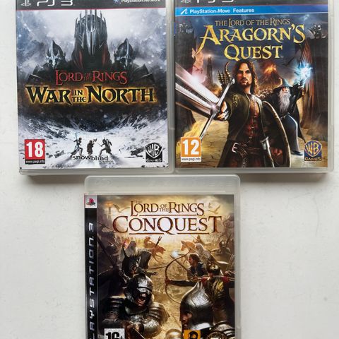 Ps3 spill The Lord of the rings War in the North / CONQUEST / ARAGORN’S QUEST