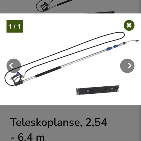 Teleskoplanse 1/4, 2,54 til 6,4 meter