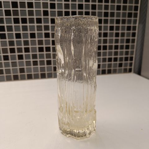 Vintage Ravenhead Bark kunstglass vase