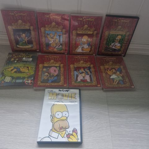 The Simpsons på dvd 9stk