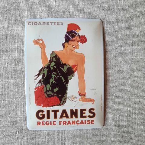 Vintage Cigarettes Gitanes -skilt (emaljeskilt)