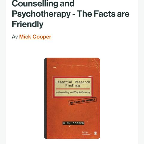 Essential Research Findings in Counselling and Psychotherapy