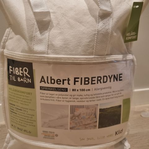 Albert babydyne-helårs fiberdyne 80x100