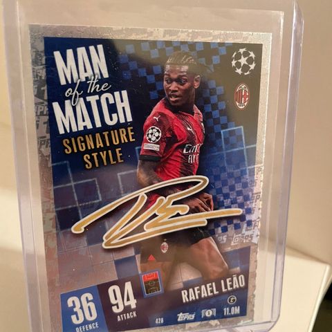 Rafael Leao - Topps Man of the Match Signature Style