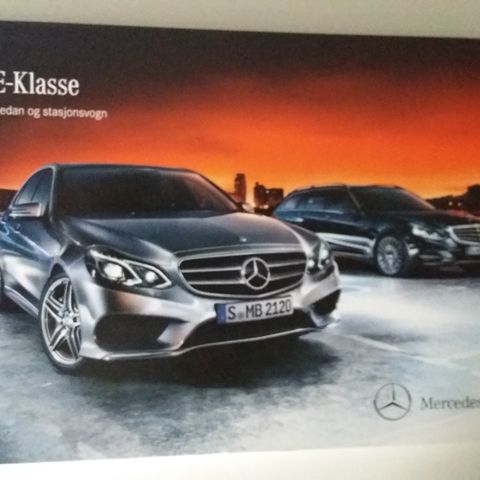 MERCEDES-BENZ E-KLASSE -brosjyre. (NORSK)