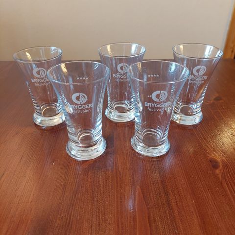 5x ølglass fra bryggerifestivalen