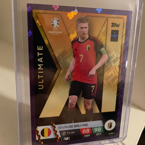 Kevin De Bruyne - Topps Euro 2024 Ultimate XI Purple