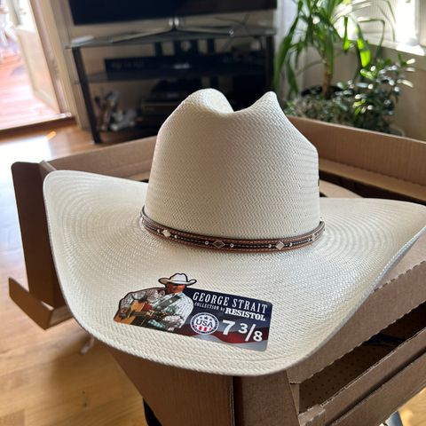 George Strait Cowboyhatt 10X, str. 7 3/8" offwhite