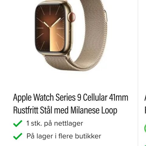 Apple Watch series 9, 41 mm Gold