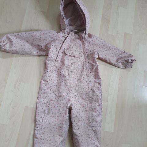 Wheat parkdress rosa str 92 blomster