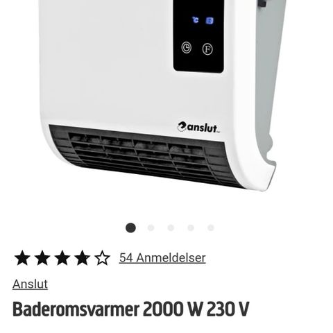 Baderomsradiator NY 2000 W 230 V