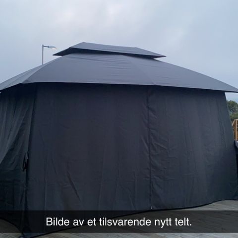 Paviljong 3x4 mtr. Nytt tak trekk.