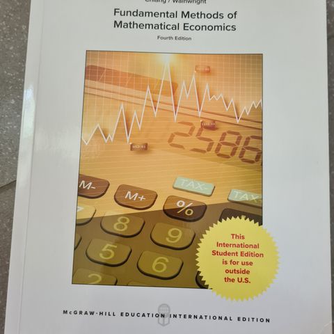 Fundamental metode of mathematical economics