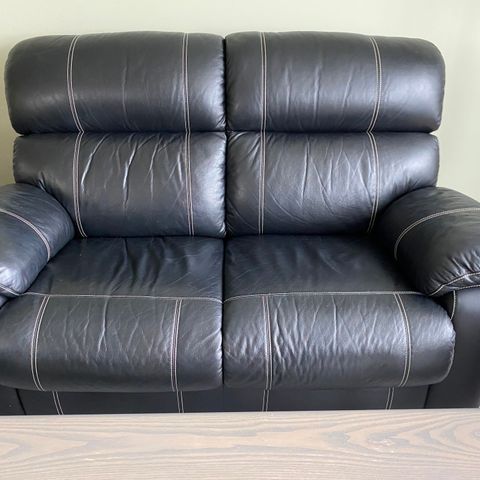 2 seter skinn sofa