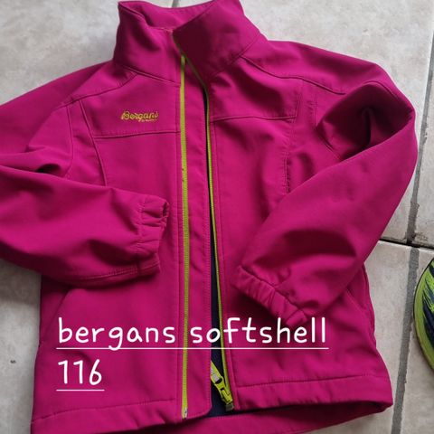 Bergans softshell høstjakke strl 116