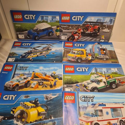 8 stk Lego City Bruksanvisninger