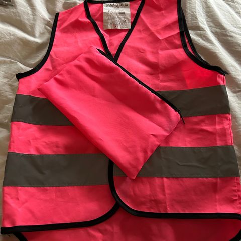 Refleksvest rosa barn xs