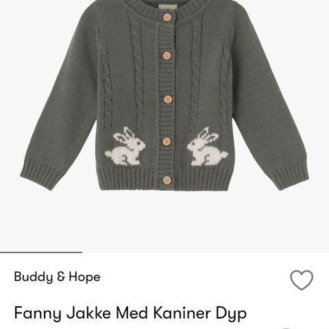 Ull cardigan fra Buddy & Hope, helt ny med lapp