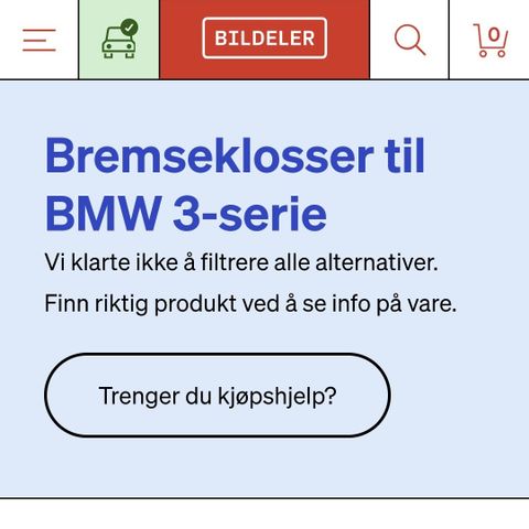 Bremseklosser foran og bak til BMW 3-serie