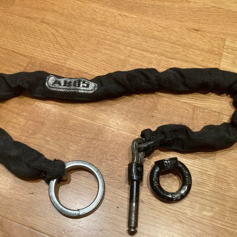 ABUS herdet stål låsekjetting 90 cm. selges for kun kr. 50,-