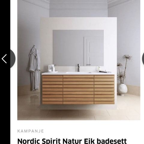 HTH Nordic Spirit Natur Eik badesett / baderomsmøbel