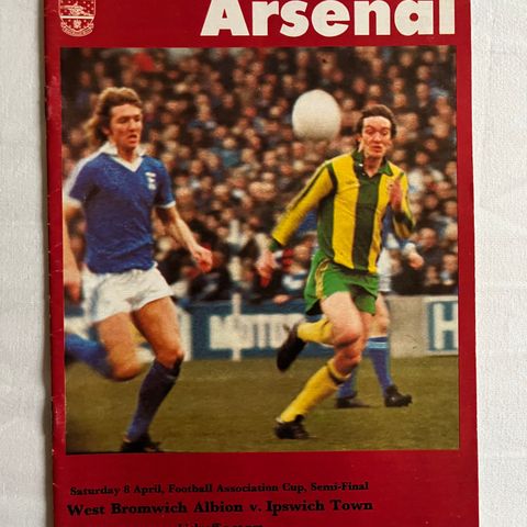 Program West Bromwich - Ipswich FA Cup Semifinale 1978