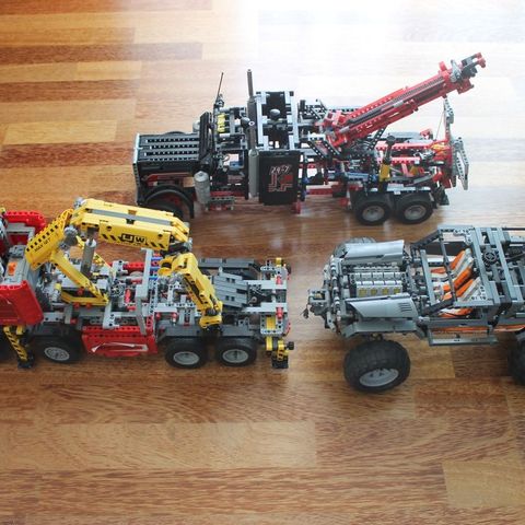 Lego Technic sett 8258, 8285 og 8297