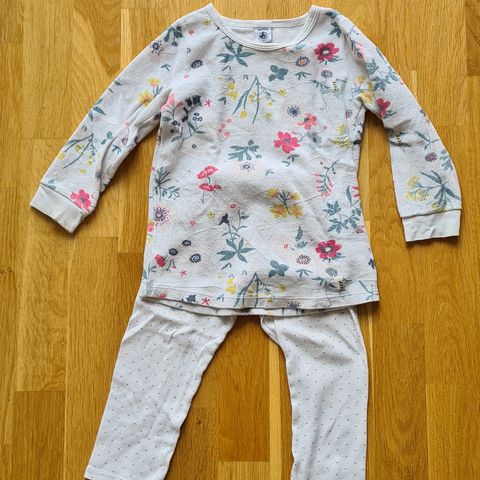 Petit Bateau, Blomster Varm Pyjama, Str 3år