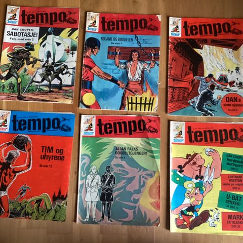 TEMPO blader 1970,  12-15,  17-52. Kan sendes med Postnord kost. 69kr