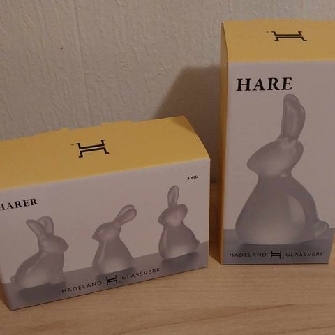 Hadeland Hare glass figurer