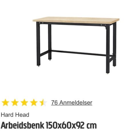 Arbeidsbenk / arbeidsbord / verkstedbenk / verkstedbord