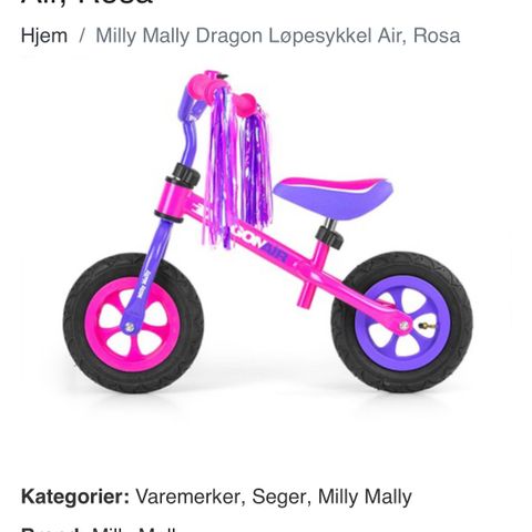 Milly Mally balansesykkel