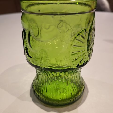 Grønt Fidenze glass. Italy. Vintage