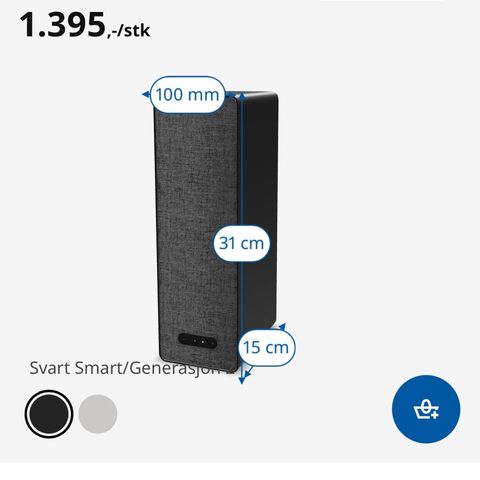 Sonos symfonisk høyttaler med fjernkontroll